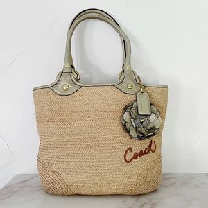 COACH || Bleeker Natural Straw Tote